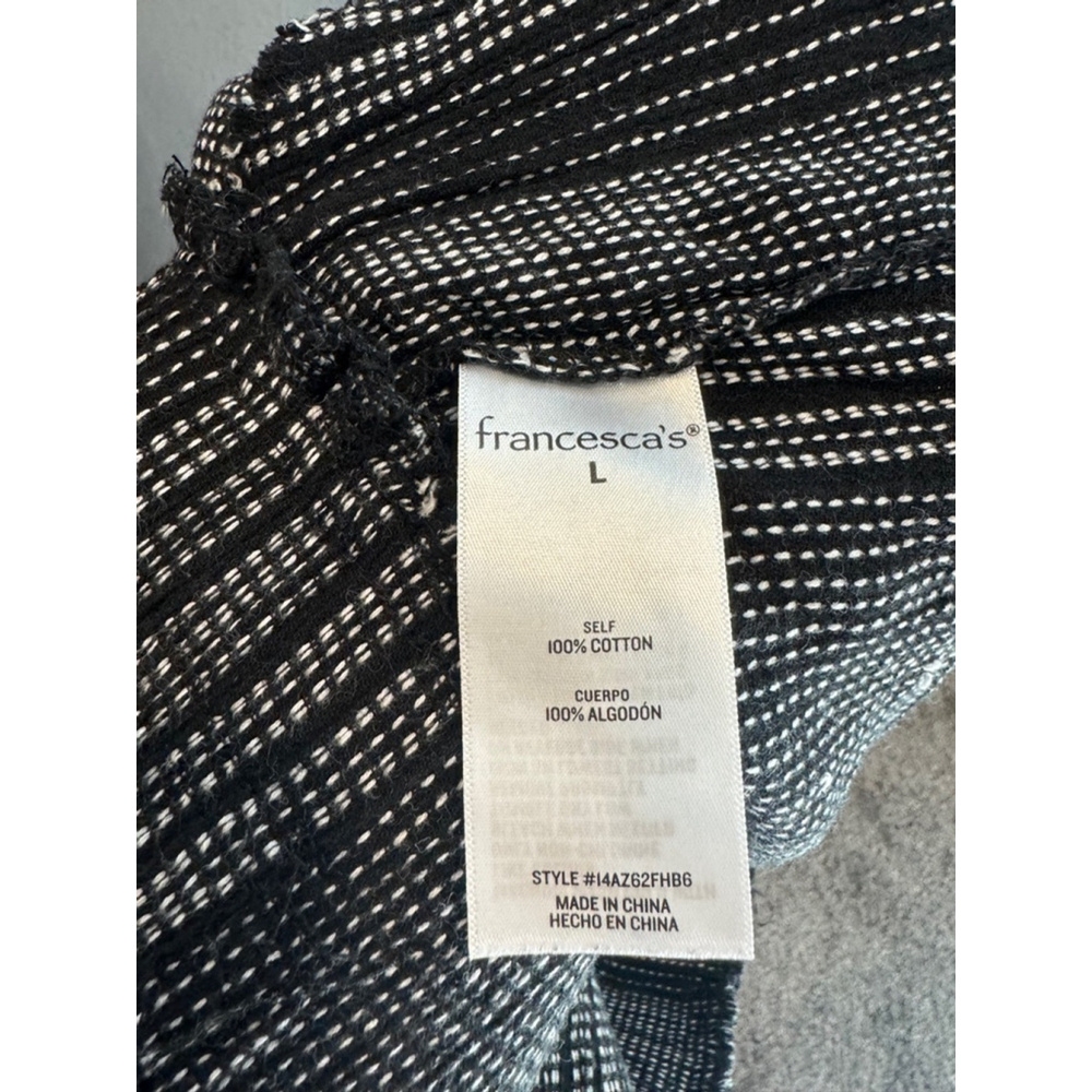 Francesca's Collections Black Distressed High Waisted Shorts Size L - Picture 7 of 7